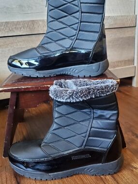 Totes Weatherproof Faux-Fur Lined Ankle Boots